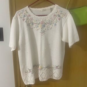 Yarnworks Cottagecore Vintage Embroidered Top